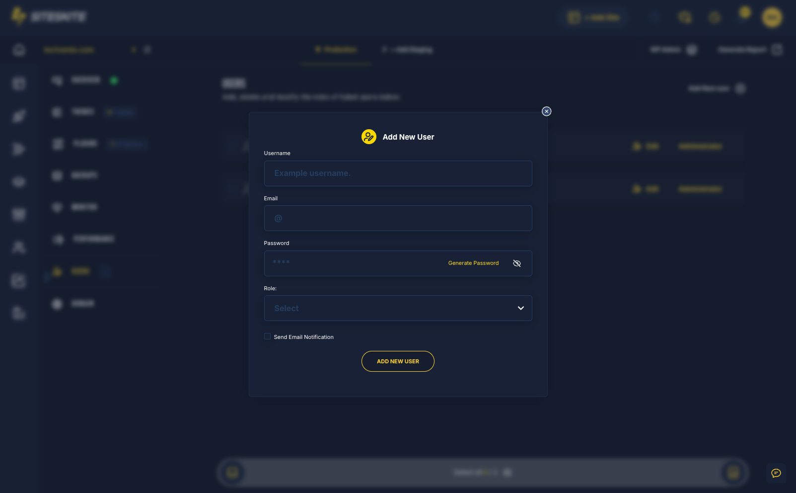 SiteSkite WP User Management add and edit users on linked WordPress sites